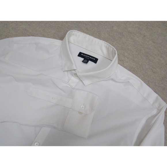 Mizzen+Main Other - Mizzen+Main Leeward White No Tuck Dress Shirt Mens XXL Classic Fit 1WS-0904